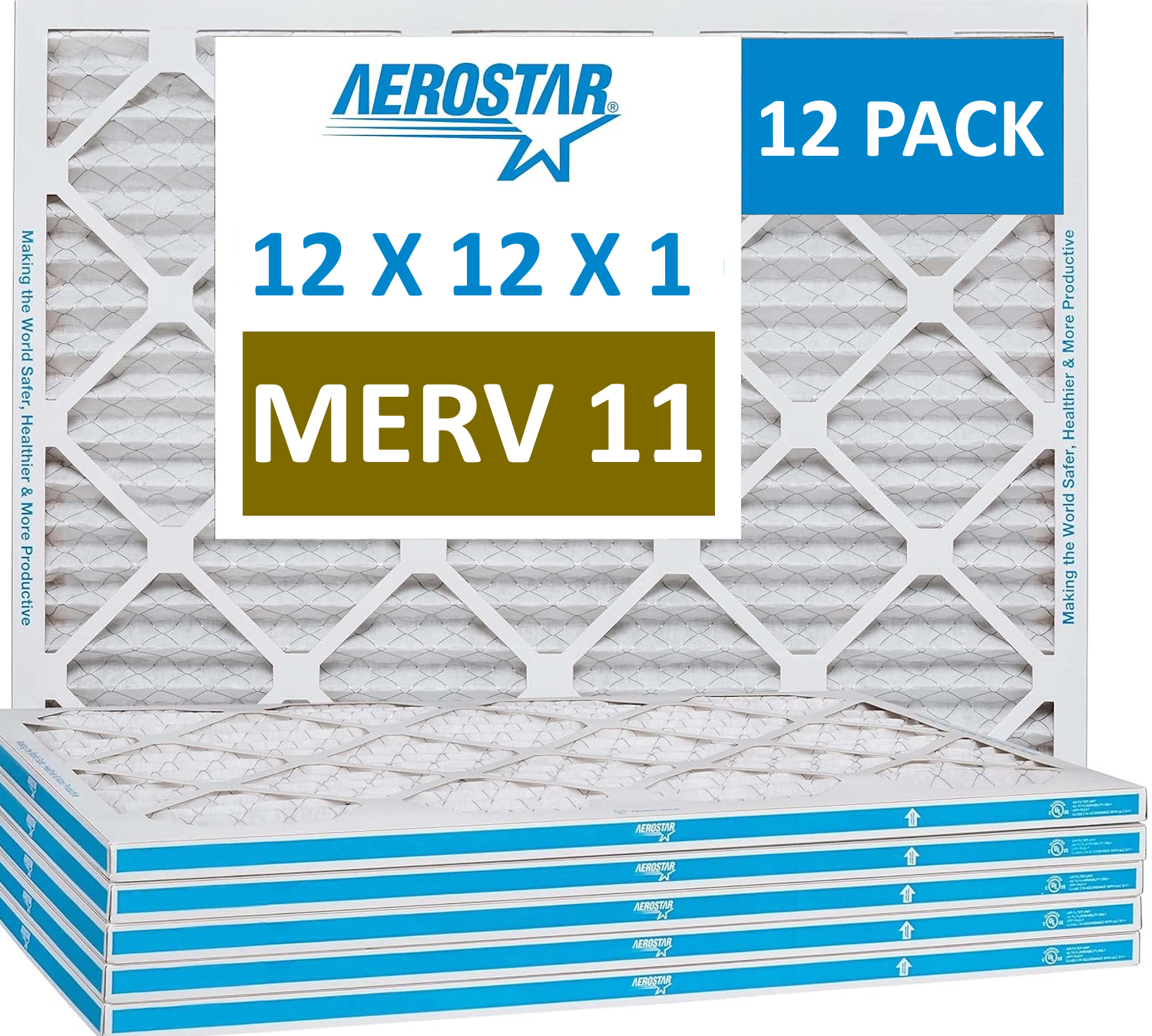 Filtres de fournaise de 1 po - Paquet de 12