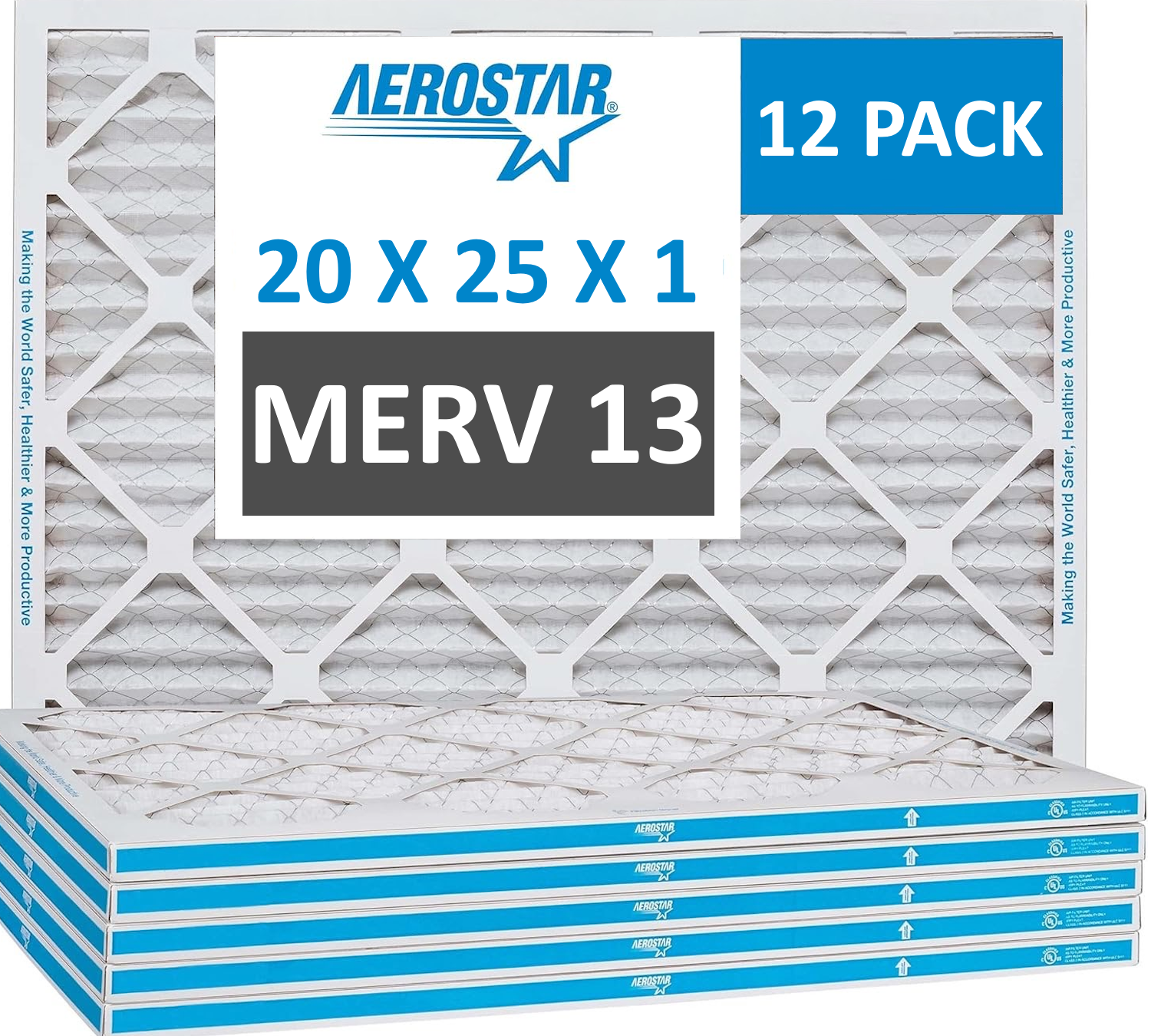 Filtres de fournaise de 1 po - Paquet de 12