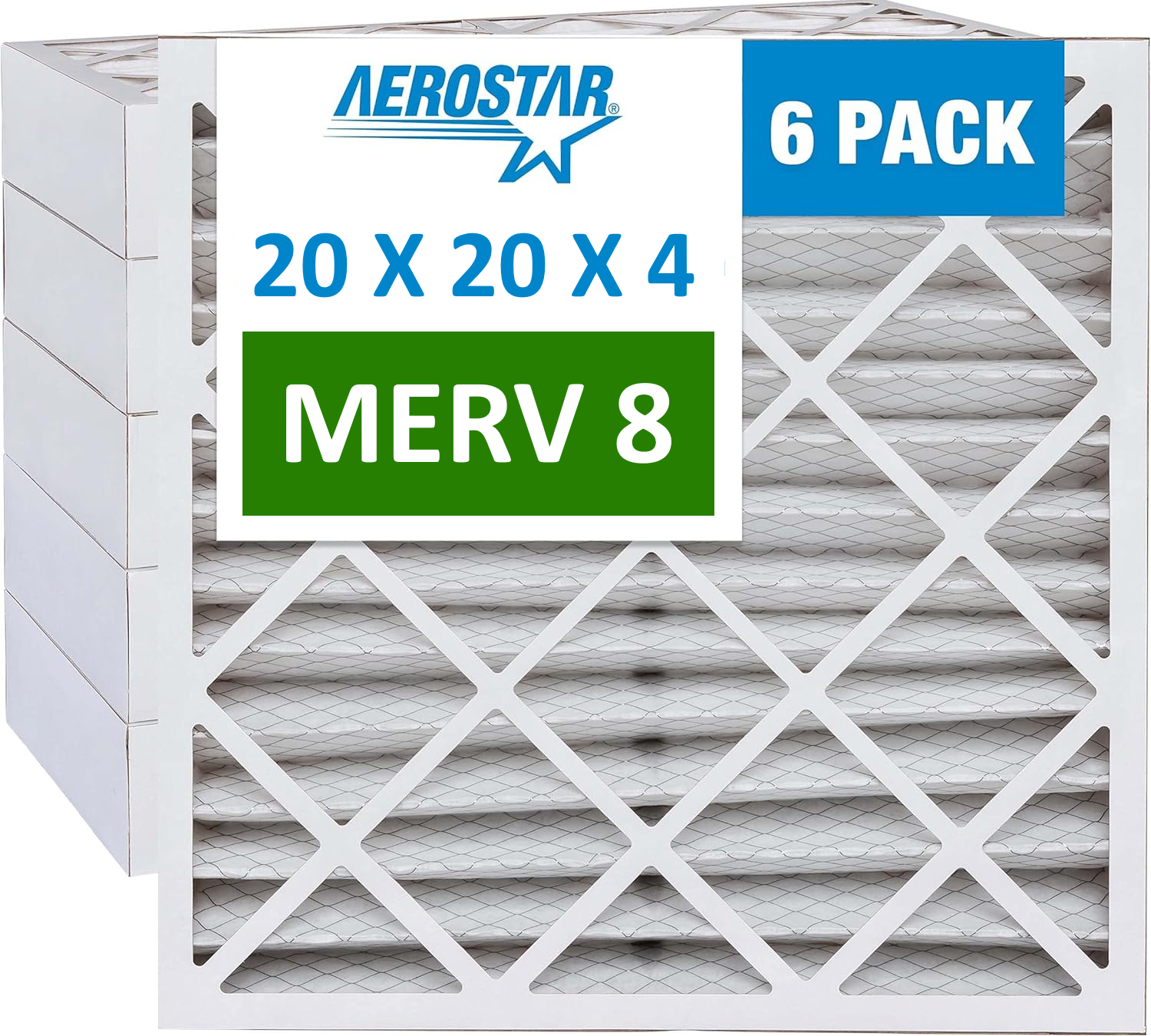 Filtres de fournaise de 4 po - Paquet de 6
